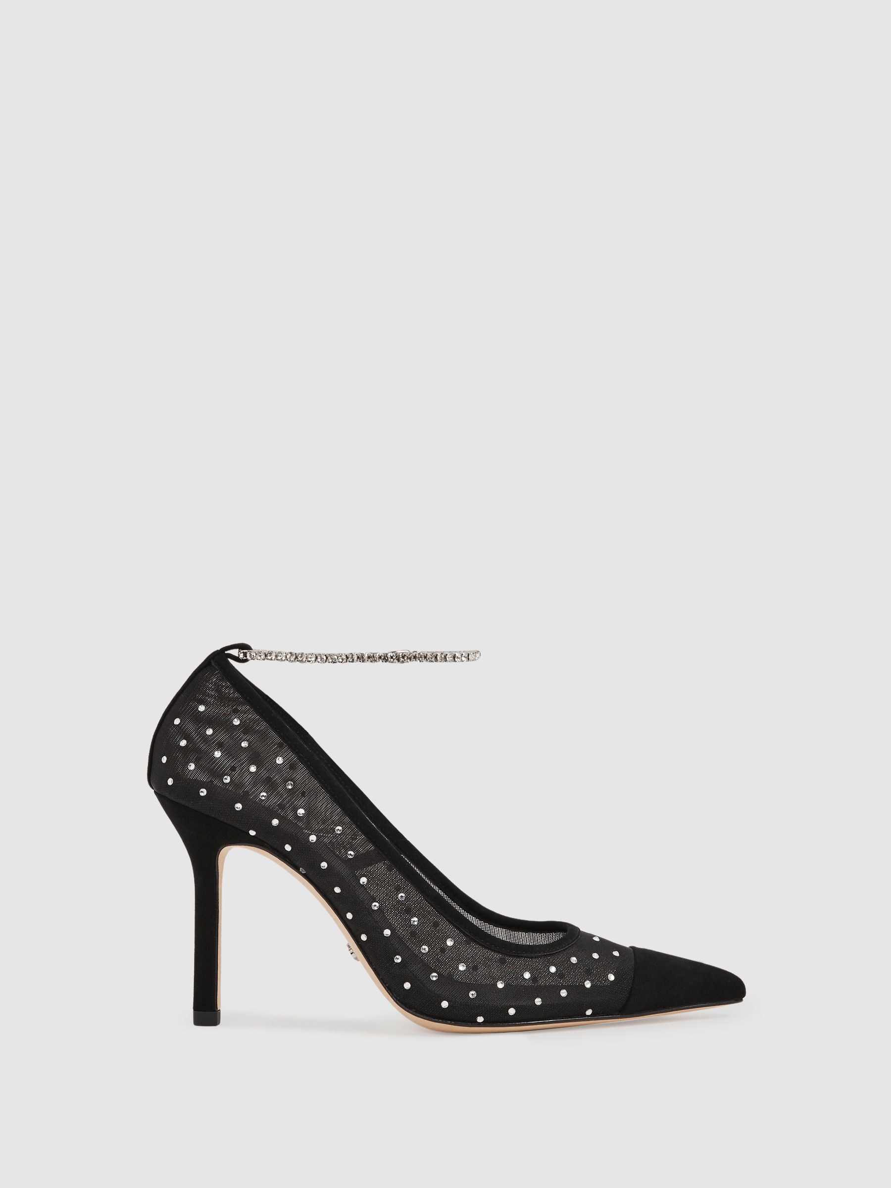 Paige Crystal-embellished Mesh Court Shoes