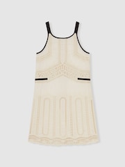 Reiss Crochia Contrast Trim Lace Dress - Imagen 2 de 5