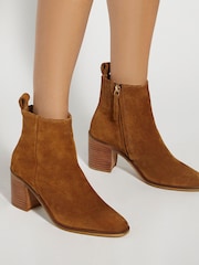 Dune London Brown Palar Ankle Boots - Image 1 of 6