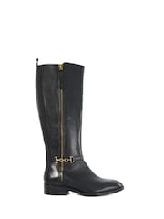 Dune London Black Wide Fit Taylyn Knee High Boots - Image 2 of 6