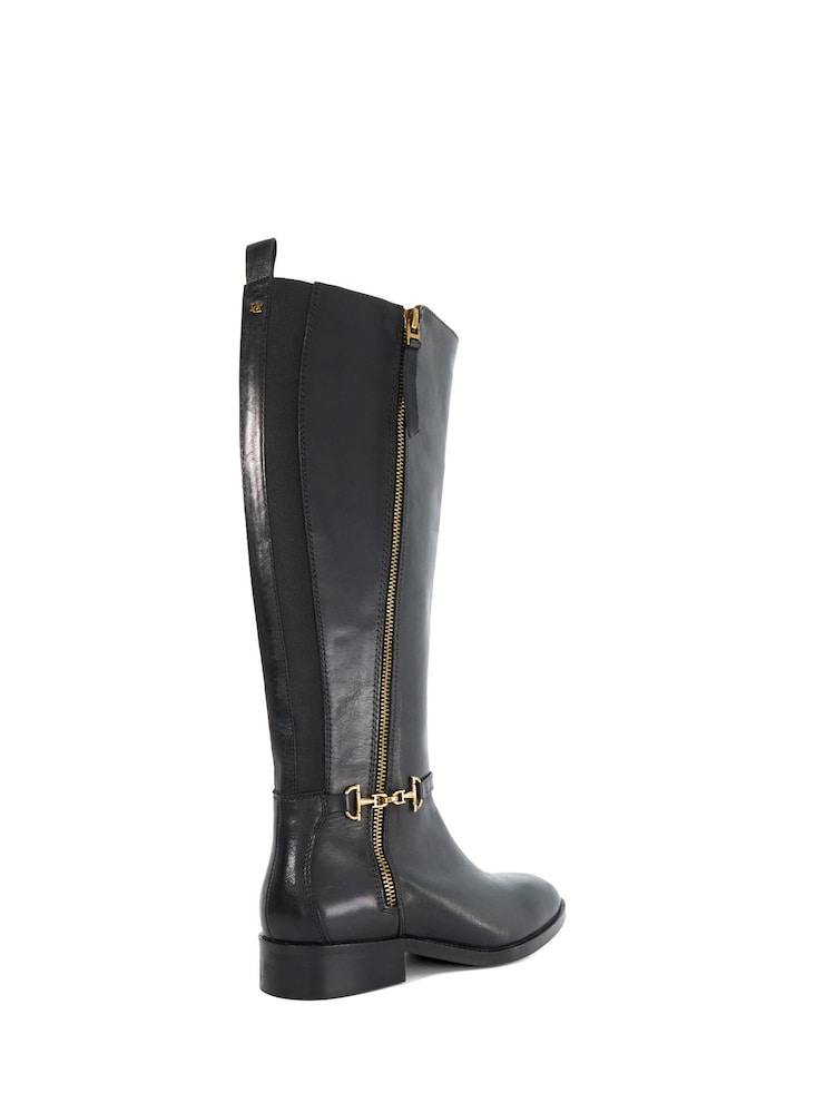 Dune London Black Wide Fit Taylyn Knee High Boots - Image 4 of 6