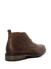 Dune London Brown Wide Fit Charleys Ankle Boots - Image 4 of 6