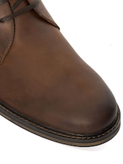 Dune London Brown Wide Fit Charleys Ankle Boots - Image 6 of 6