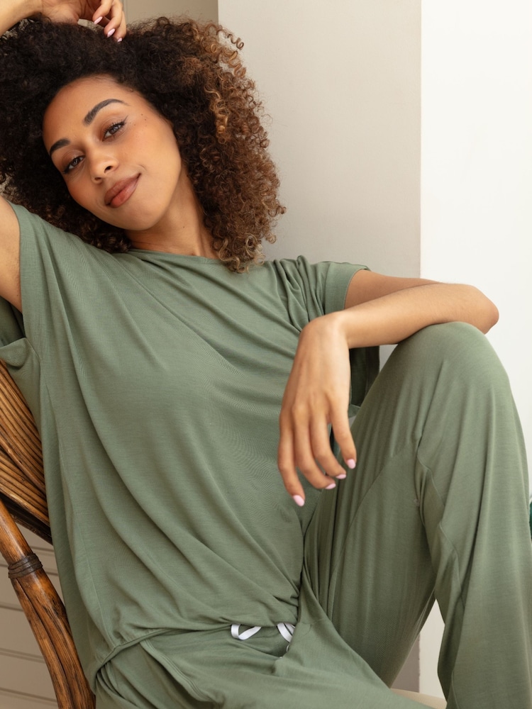 Cyberjammies Green Slouch Jersey Pyjamas Set - Image 1 of 6