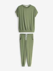 Cyberjammies Green Slouch Jersey Pyjamas Set - Image 4 of 6