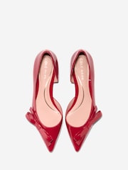 Cole Haan Womens Red Noella Bow Skimmer Flats - Image 3 of 6