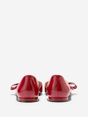 Cole Haan Womens Red Noella Bow Skimmer Flats - Image 5 of 6