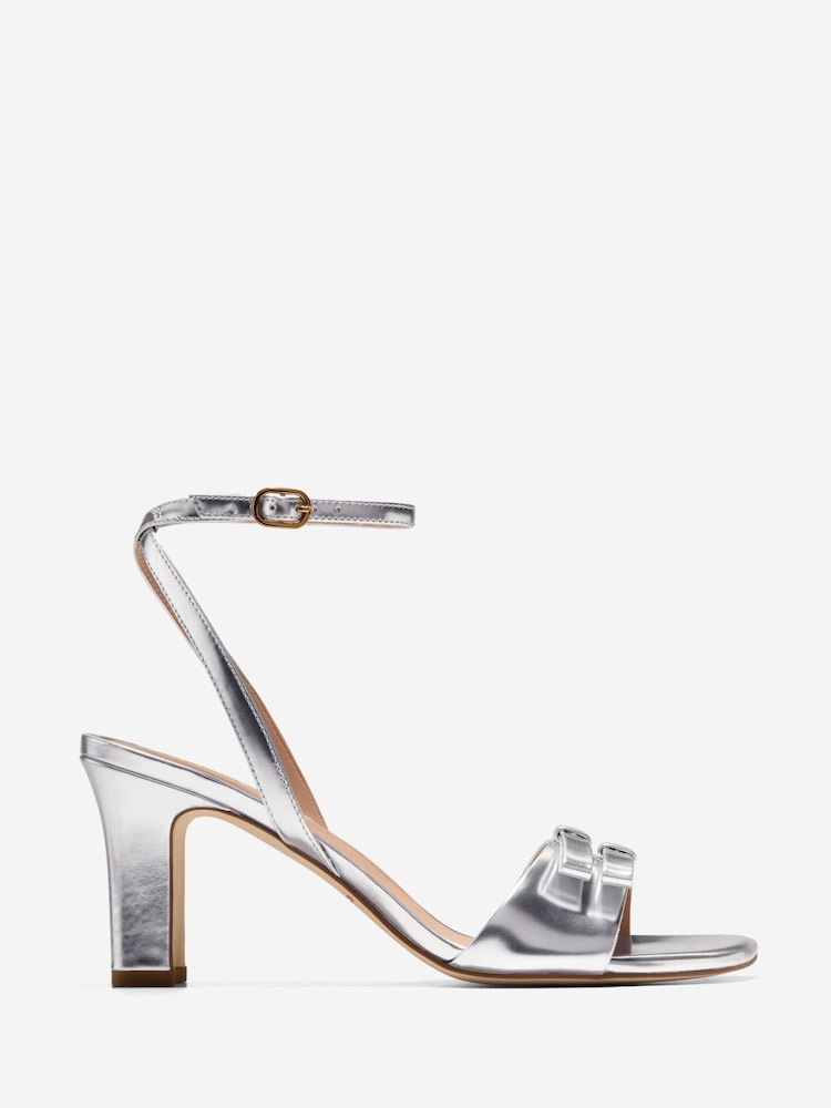 Cole Haan Womens Silver Noella Bow High Heel Sandals - Image 1 of 6