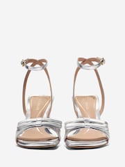 Cole Haan Womens Silver Noella Bow High Heel Sandals - Image 4 of 6