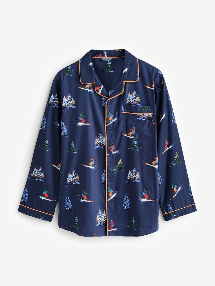 Cyberjammies Blue Man Alpes Ski Print Pyjama Set - Image 5 of 6