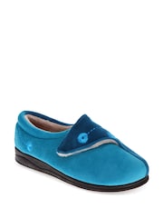 Pavers Blue Teal Wide Fit Wide Fit Antibacterial Slippers - Image 3 of 6