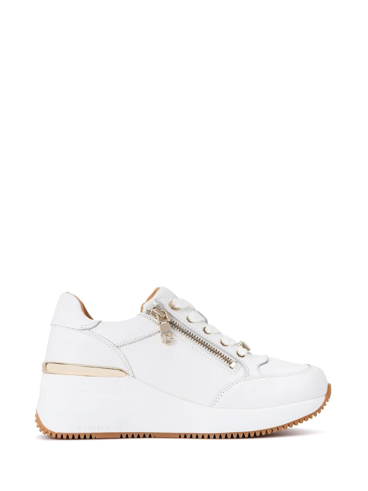 Carvela Skyline Wedge White Sneakers - Image 1 of 4