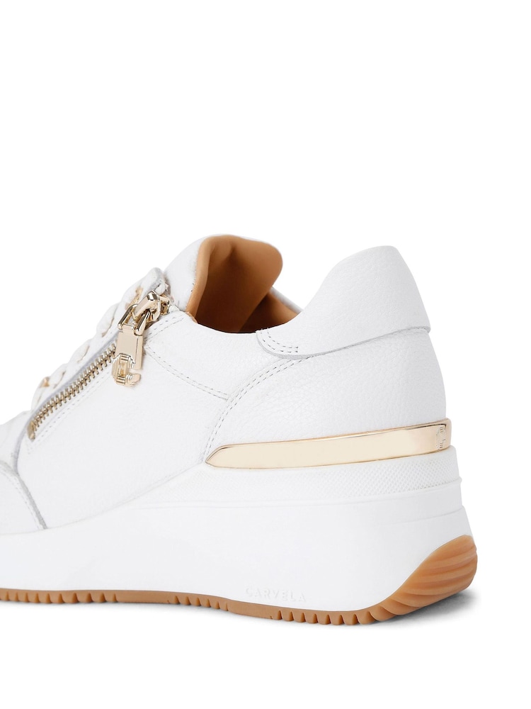 Carvela Skyline Wedge White Sneakers - Image 3 of 4