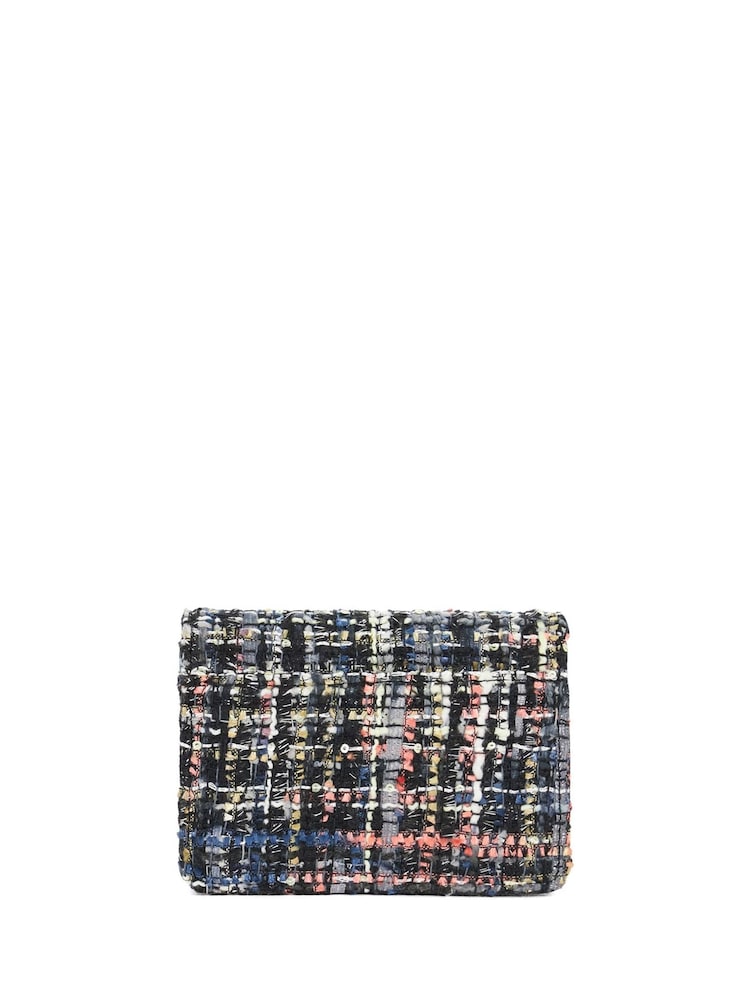 Dune London Blue Kisses Bouclé Coin Purse With Chain - Image 2 of 4