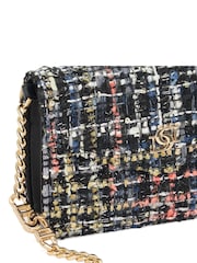 Dune London Blue Kisses Bouclé Coin Purse With Chain - Image 3 of 4