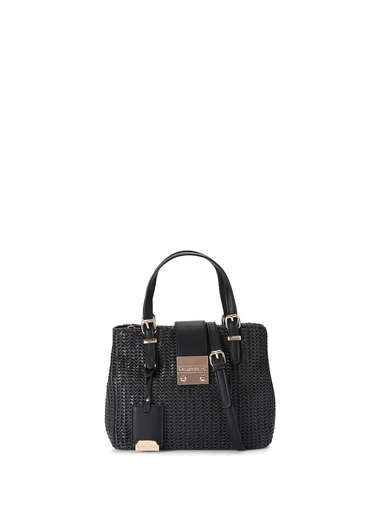 Carvela Mini Mandy Weave Black Bag - Image 1 of 3