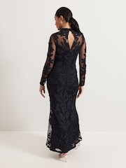 Phase Eight Blue Petite Geneve Tapework Maxi Dress - Image 2 of 7