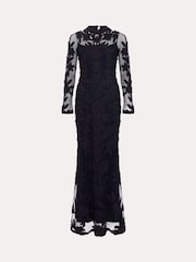 Phase Eight Blue Petite Geneve Tapework Maxi Dress - Image 7 of 7