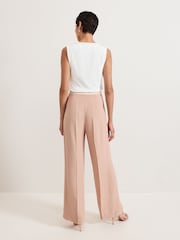 Phase Eight Pink Jorja Peach Textured Suit Trousers - Image 3 of 7