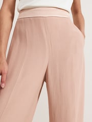 Phase Eight Pink Jorja Peach Textured Suit Trousers - Image 6 of 7