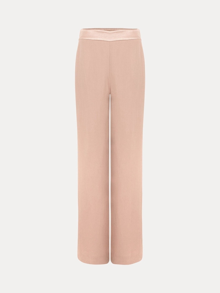 Phase Eight Pink Jorja Peach Textured Suit Trousers - Image 6 of 7
