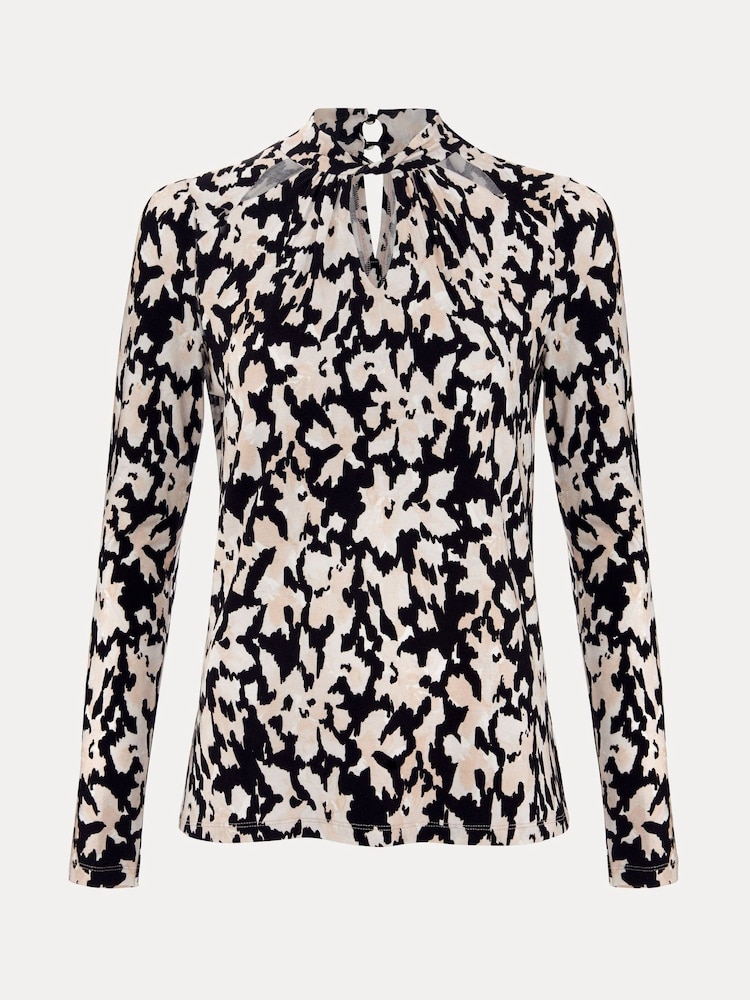 Phase Eight Black/white Mollie Abstract Printed Top - Image 7 of 7 Phase Eight Black/white Mollie Abstract Printed Top - Image 7 of 7
