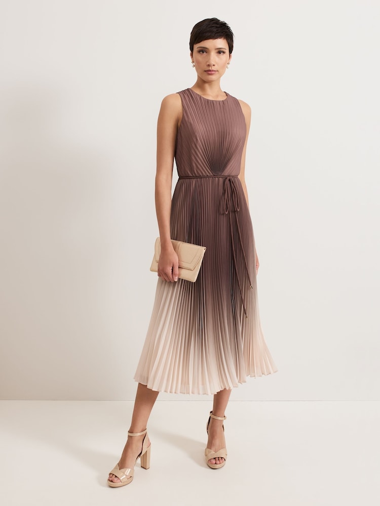 Phase Eight Brown Simara Ombre Dress - Image 1 of 7