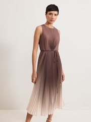 Phase Eight Brown Simara Ombre Dress - Image 3 of 7