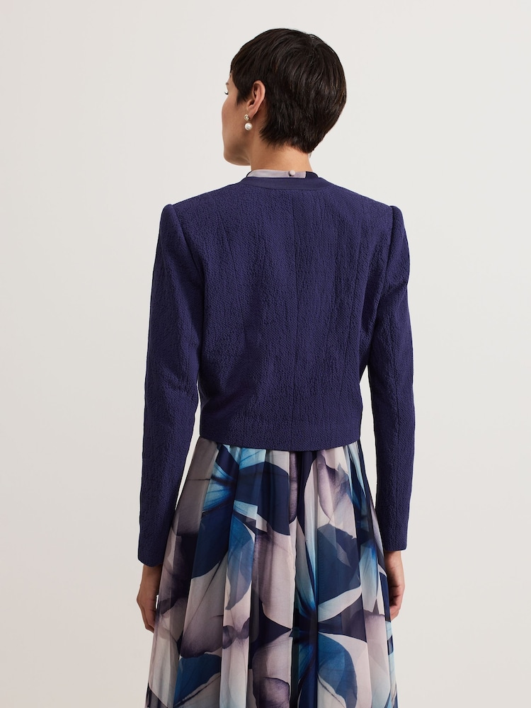 Phase Eight Blue Olivia Textured Short Jacket - Image 2 of 5