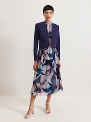 Phase Eight Blue Olivia Textured Short Jacket - Image 3 of 5