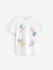 Stella McCartney Kids Fairy Print Logo Short Sleeve White T-Shirt - Image 1 of 1