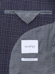 Skopes Blue Tailored Fit Jeremiah Checked Jacket - Image 3 of 4