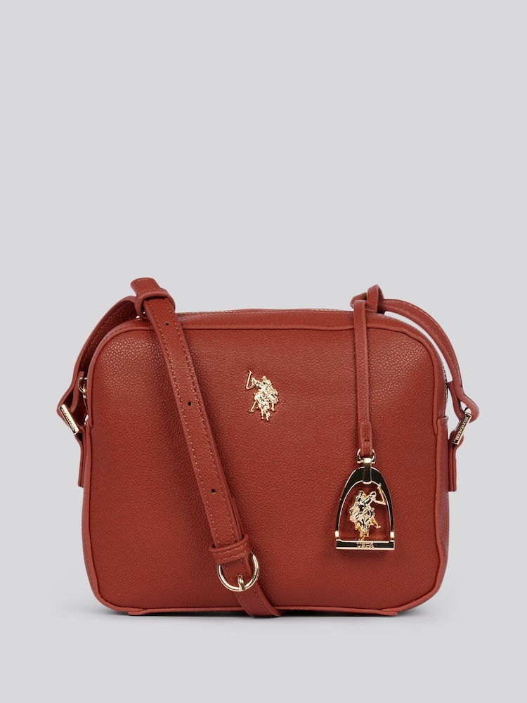 U.S. Polo Assn. Brown Womens Jones Cross-Body Bag - Image 1 of 6