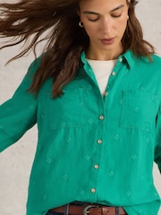 White Stuff Green Sophie 100% Organic Cotton Shirt - Image 3 of 6