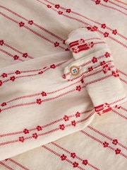 White Stuff Cream & Red Sophie Cotton Shirt - Image 6 of 6