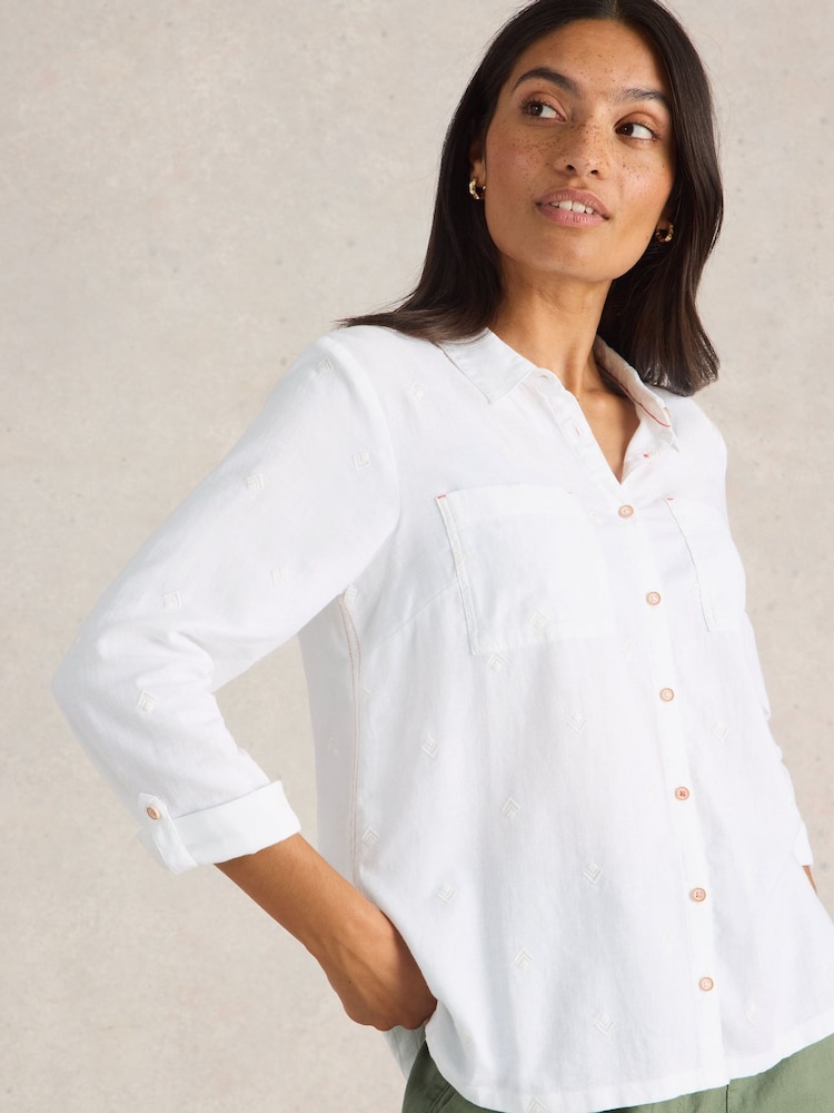 White Stuff White Sophie Cotton Shirt - Image 3 of 6
