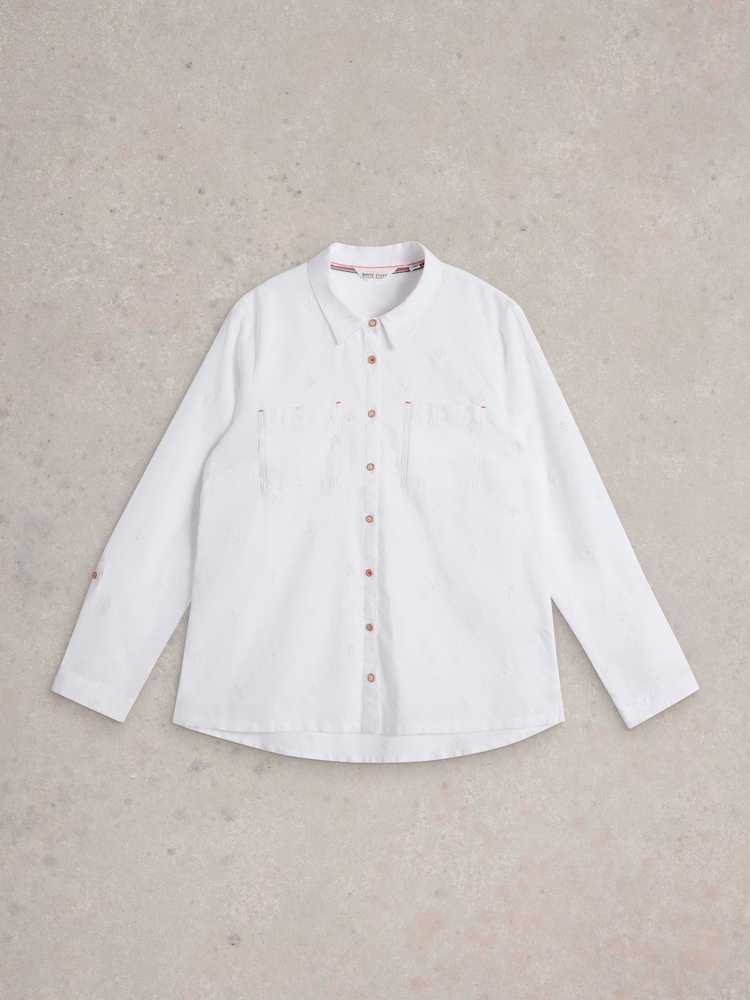White Stuff White Sophie Cotton Shirt - Image 5 of 6