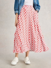 White Stuff Red Jada Jersey Maxi Skirt - Image 1 of 6