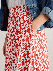 White Stuff Red Jada Jersey Maxi Skirt - Image 4 of 6