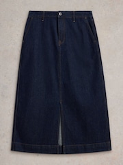 White Stuff Blue Allie Denim Midi Skirt - Image 5 of 6