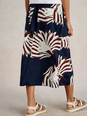 White Stuff Blue Elle Linen Blend Skirt - Image 2 of 6