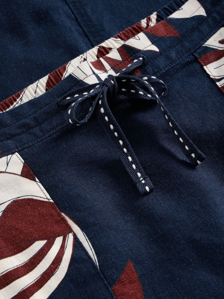 White Stuff Blue Elle Linen Blend Skirt - Image 6 of 6