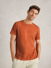 White Stuff Orange Abersoch Short Sleeve 100% Cotton T-Shirt - Image 1 of 6