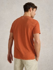White Stuff Orange Abersoch Short Sleeve 100% Cotton T-Shirt - Image 3 of 6