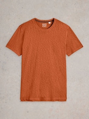 White Stuff Orange Abersoch Short Sleeve 100% Cotton T-Shirt - Image 5 of 6