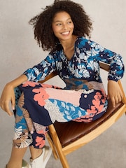 White Stuff Blue Megan Jersey Dress - Image 1 of 7