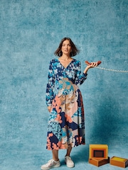 White Stuff Blue Megan Jersey Dress - Image 2 of 7