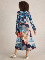 White Stuff Blue Megan Jersey Dress - Image 4 of 7