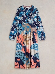 White Stuff Blue Megan Jersey Dress - Image 6 of 7