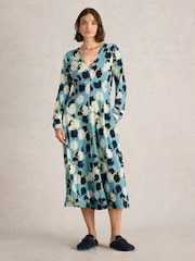 White Stuff Blue Megan Jersey Dress - Image 1 of 7